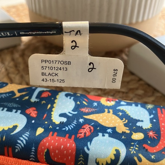 Jonas Paul “ Paul/Paige” children’s eyeglasses frames black 43-15-125 - Picture 2 of 4